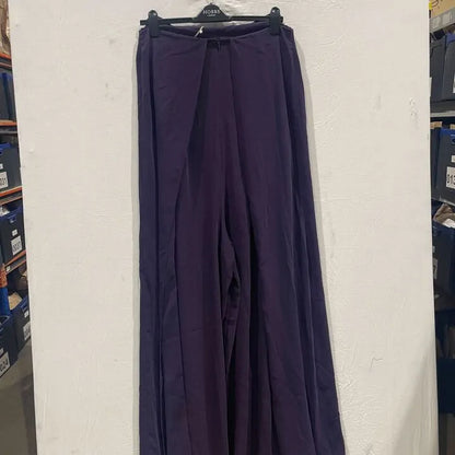 Mango - Purple Open Back Halter Jumpsuit Size: Large