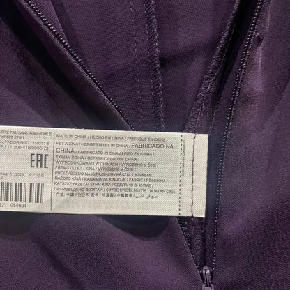 Mango - Purple Open Back Halter Jumpsuit Size: Large