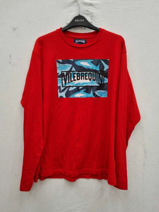 Vilebrequin Red Ales Cotton T-Shirt Size: Small  deal !!