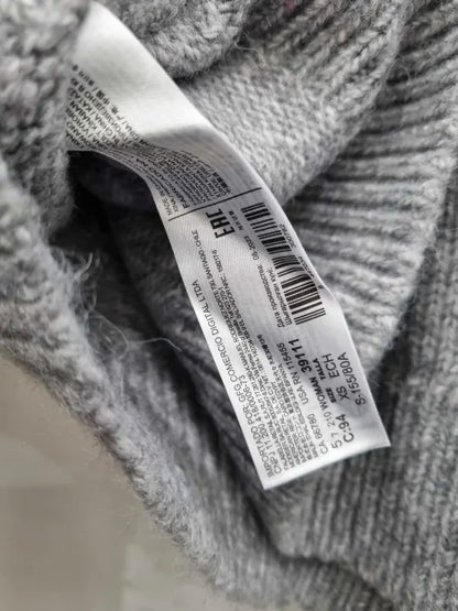 Mango Grey Turtleneck Knitted Jumper Size: Xsmall