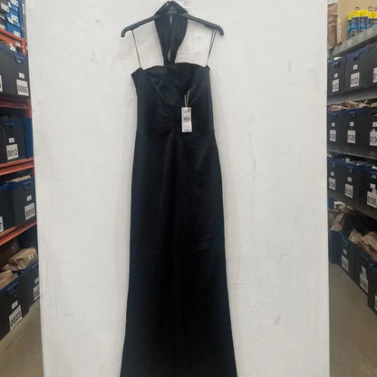 Mango - Black Halter-Neck Twist Jumpsuit Size: Medium