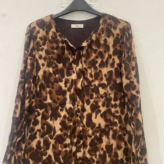 Hush- Brown Leopard Nataliyah Dress Size: Uk 12