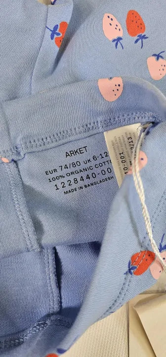 Arket-1228440-001-6/12 Months-Blue-Baby Jersey-Blue Size: Baby 6-12M deal !!