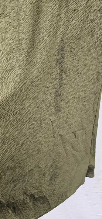 Whistles - Khaki Satin Bias Cut Skirt - Green Size: Uk12