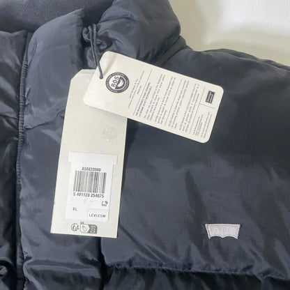 Levi'S - Black Puffer Coat Size: Xl