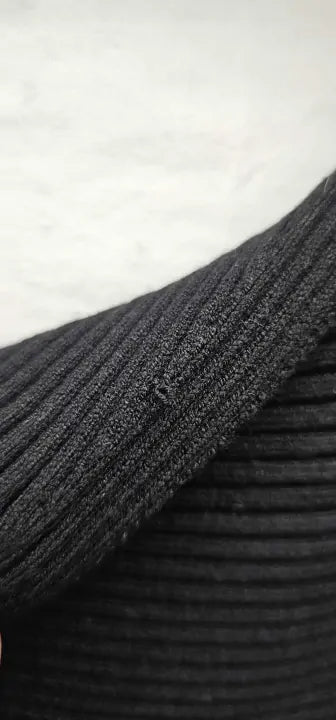 Reiss - Black Lorna Draped Knitted Top - Black Size: L
