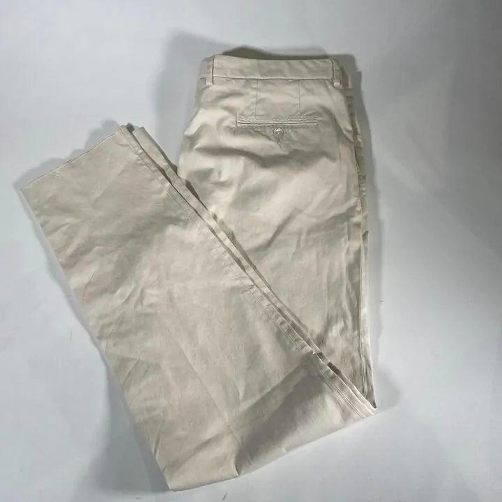 Boss - Cream Hanry Cotton Blend Trousers Size: 46R