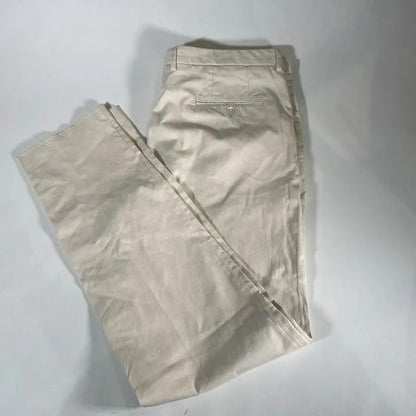 Boss - Cream Hanry Cotton Blend Trousers Size: 46R