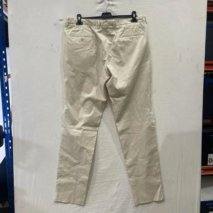 Boss - Cream Hanry Cotton Blend Trousers Size: 46R