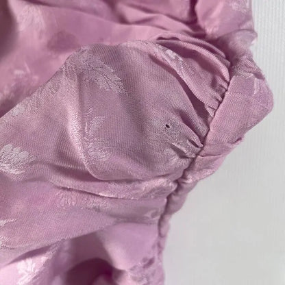 & Other Stories - Lilac Ruffle Collar Floral Blouse Size: UK 14