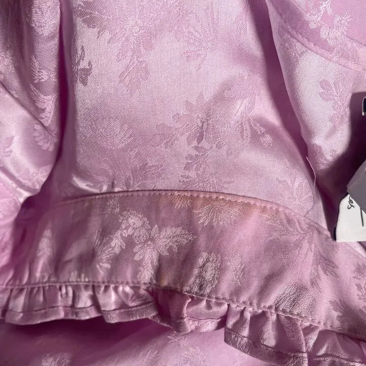 & Other Stories - Lilac Ruffle Collar Floral Blouse Size: UK 14