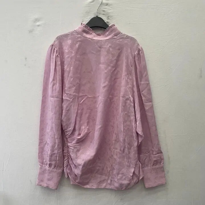 & Other Stories - Lilac Ruffle Collar Floral Blouse Size: UK 14