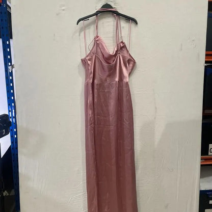& Other Stories - Powder Pink Cowl Neck Midaxi Dress Size: Uk 10