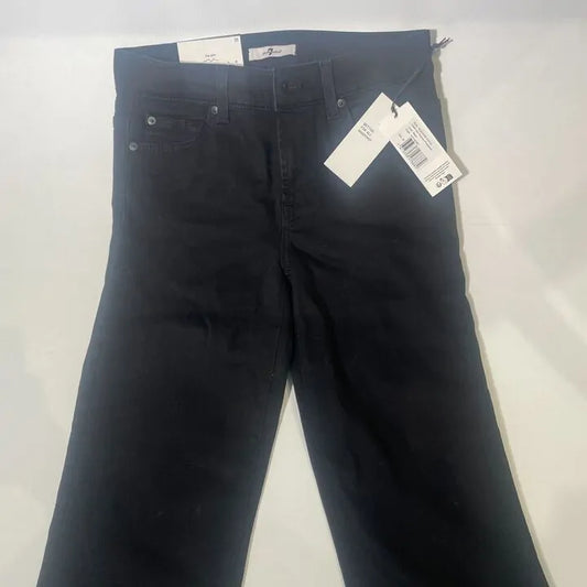 7 For All Mankind - Black Roxanne Ankle Stretch Jeans Size: 26