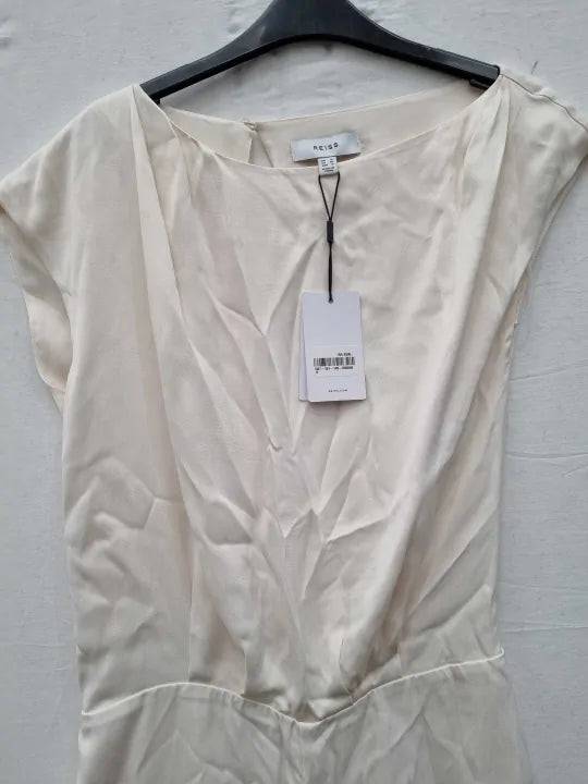 Reiss - Ivory Aurelia Open Back Jumpsuit  Size: Uk 10