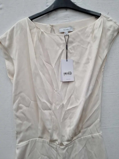 Reiss - Ivory Aurelia Open Back Jumpsuit  Size: Uk 10