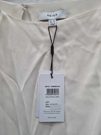 Reiss - Ivory Aurelia Open Back Jumpsuit  Size: Uk 10