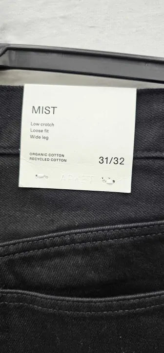 Arket-1121112-006-31 32-Black-Mens Jeans-Black Size: 31/32