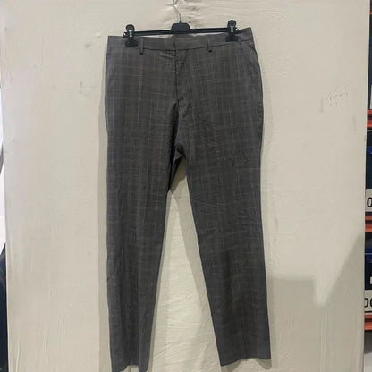 Boss- 42R- Grey Huge Wool Trousers Size: 42R