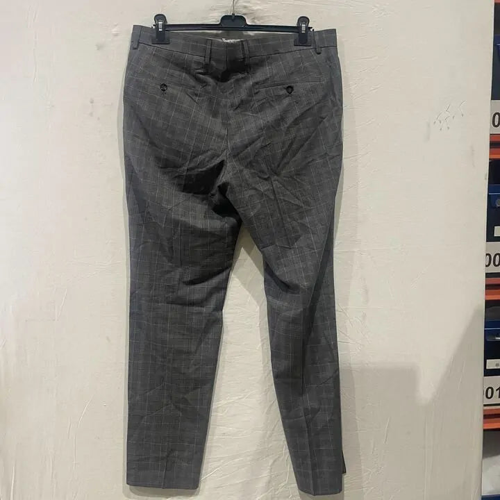 Boss- 42R- Grey Huge Wool Trousers Size: 42R