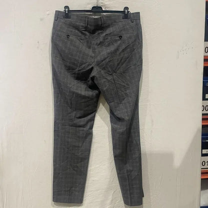 Boss- 42R- Grey Huge Wool Trousers Size: 42R