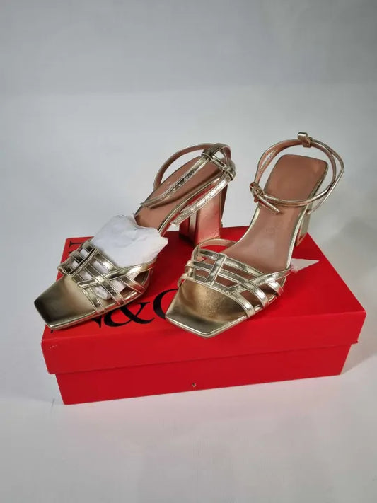 Max & Co, Gold Sunset Heels Size: Uk 5