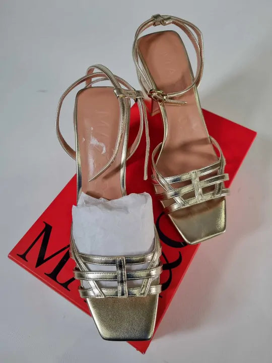 Max & Co, Gold Sunset Heels Size: Uk 5