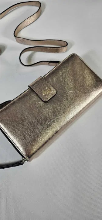 Radley Metallic Large Purse With Long Strap Size: One Size