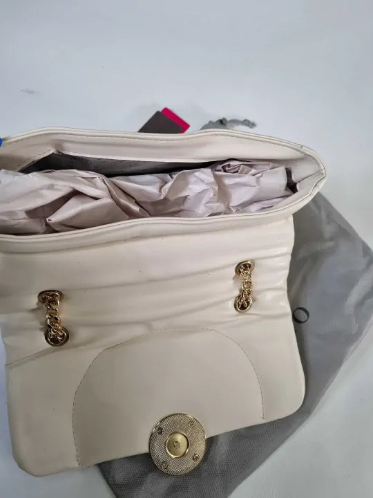 Vince Camuto Cream Verona Shoulder Bag Size: *