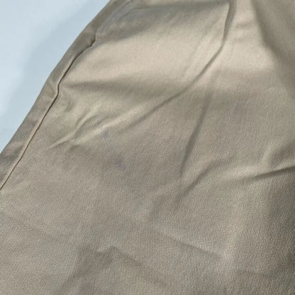 Reiss - Beige Hutton Belted Cotton Blend Trousers Size: Uk 12