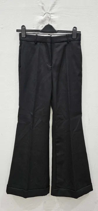 Mango X Victoria Beckham - Black Straight Leg Trousers - Black Size: Uk8