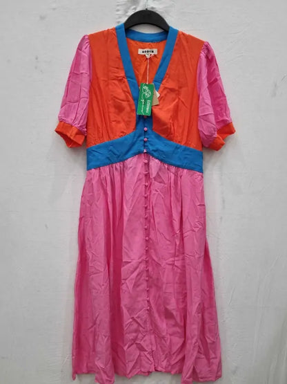 Boden - Pink Elsa Midi Tea Dress Size: UK 14R