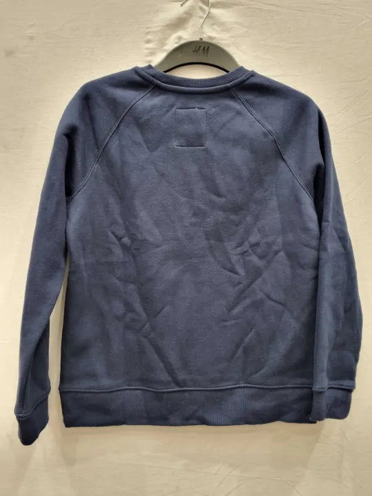 Crew Clothing - Navy Graphic Crew Neck Sweatshirt  Size: UK 10