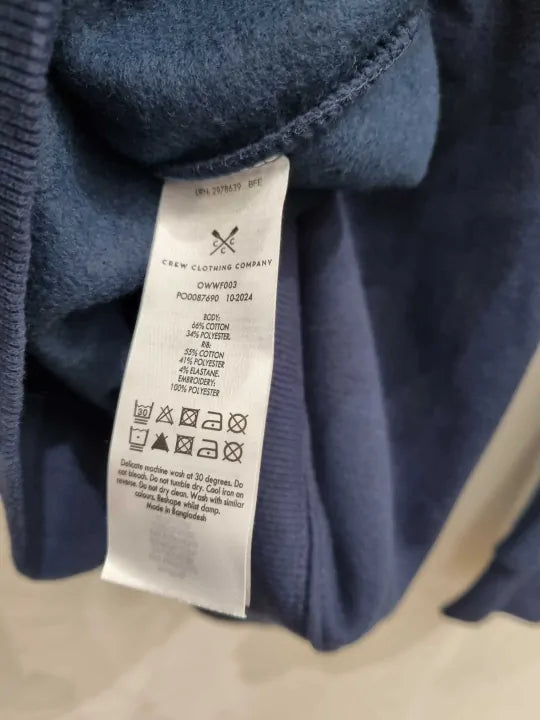Crew Clothing - Navy Graphic Crew Neck Sweatshirt  Size: UK 10