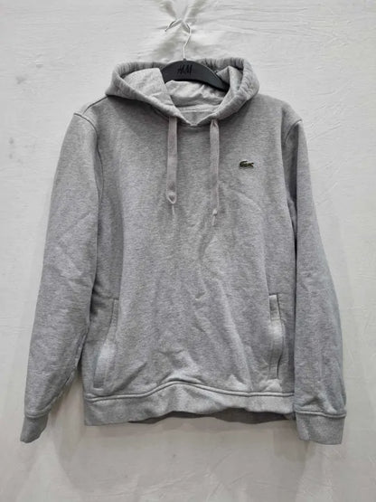 Fleece Hoodie Men - Grey - Lacoste - Sweatshirts Size: Medium
