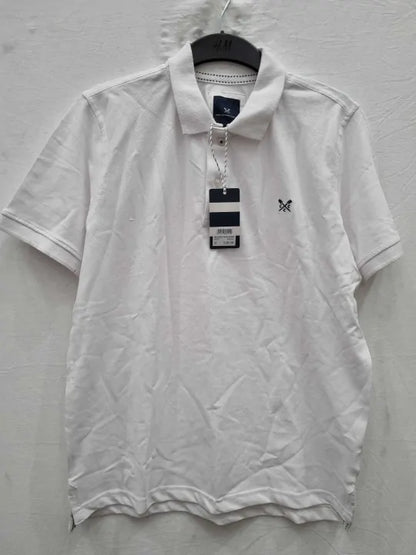 Crew Clothing - White Melbury Polo Shirt  Size: Medium