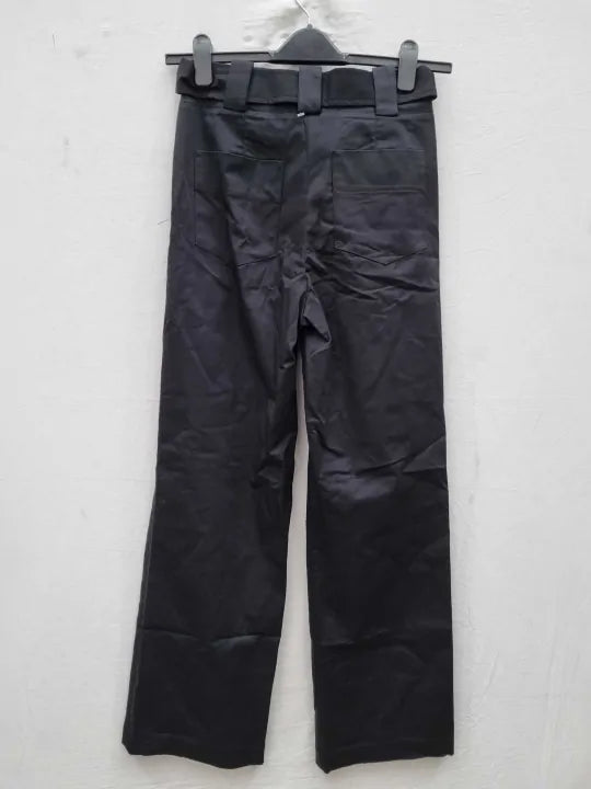 Mango - Black Trousers With Belt Loops Size: 36