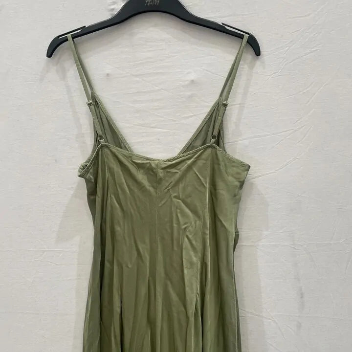 Ghost-L-White-Sage Jada Midi Dress Size: Large