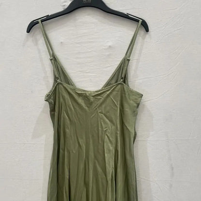 Ghost-L-White-Sage Jada Midi Dress Size: Large