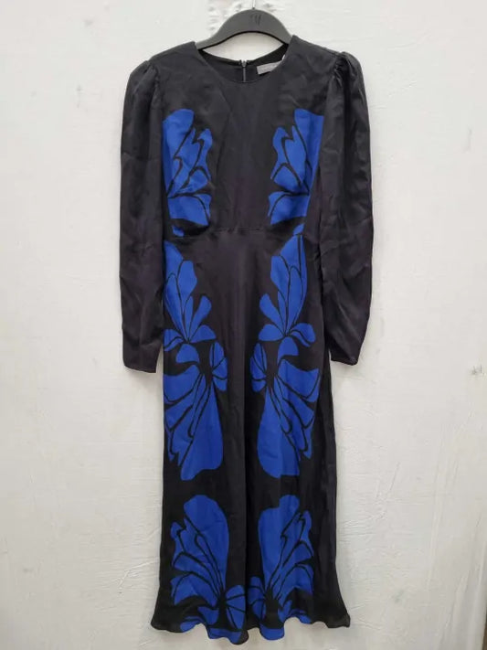 Mint Velvet Kitty Print Midi Dress Size: Uk 12