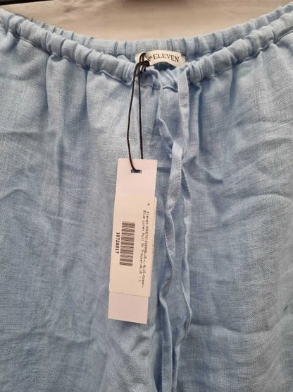 N°· Eleven Ocean Blue Linen Pull On Trouser Size: Large