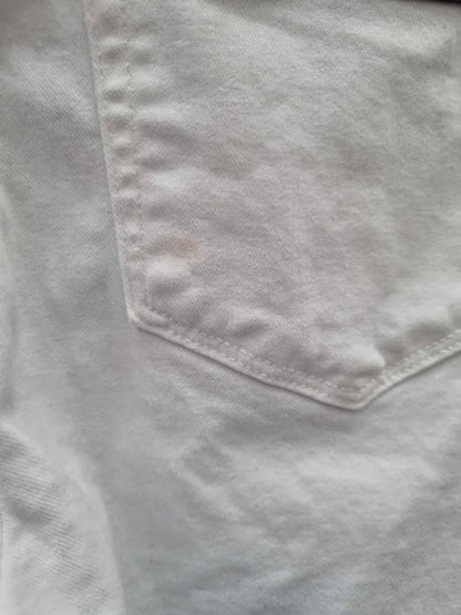 Paige - White High Rise Brigitte Crop Jeans  Size: 29