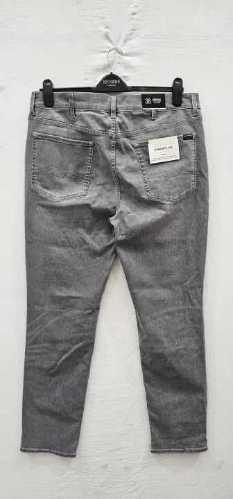 7 For All Mankind - Grey Slimmy Straight Jeans - Grey Size: 38