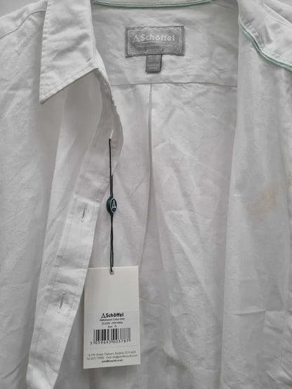 Schöffel - White Walberswick Cotton Shirt Size: Uk 16