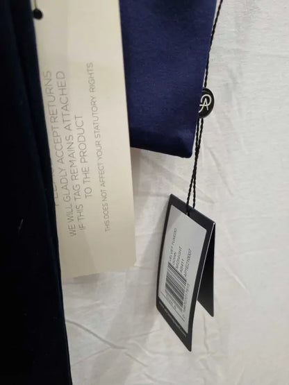 Adrianna Papell Navy-Black Velvet Tuxedo Gown Size: Uk 8