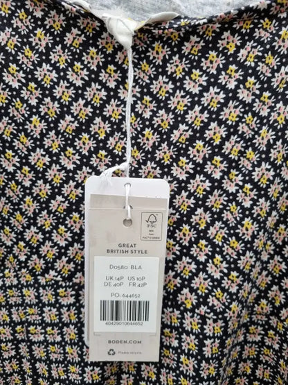 Boden Frill Detail Jersey Midi Dress Size: UK 14