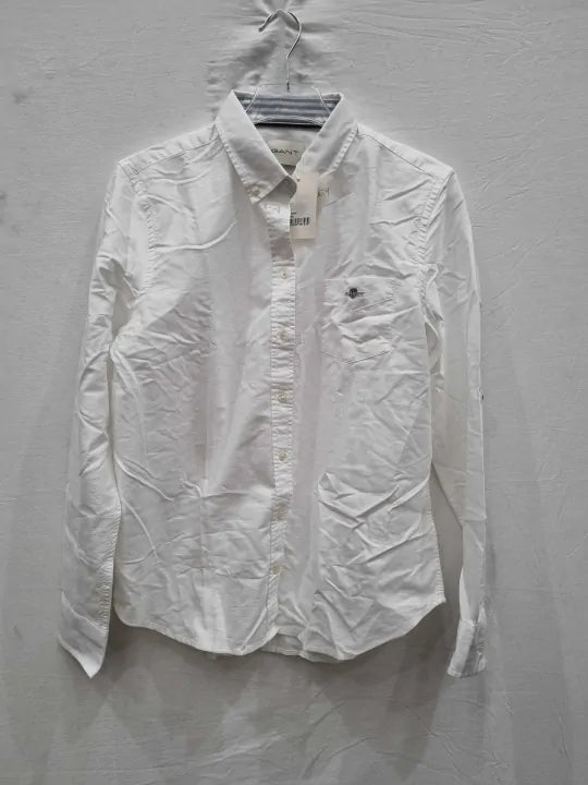 Gant - White Oxford Cotton Shirt  Size: UK 14