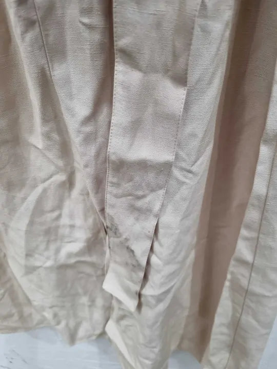 Reiss - Sand Phoenix Linen Blend Shirt Dress Size: Uk 8