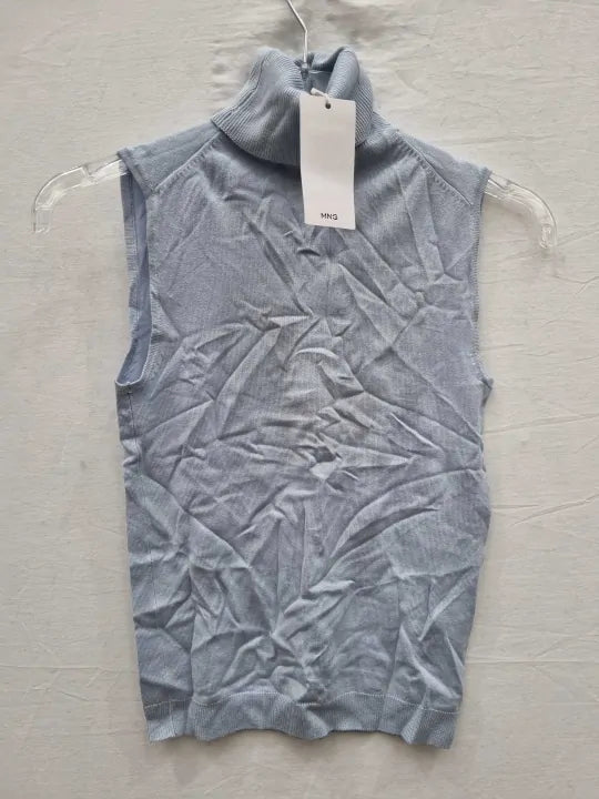Mango Ribbed Knit Top Size: Xsmall