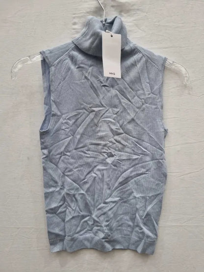 Mango Ribbed Knit Top Size: Xsmall